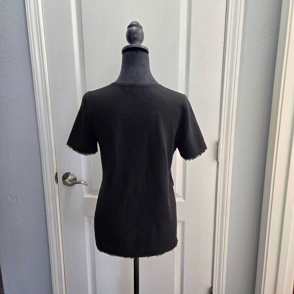 Banana Republic Women's Milano Blouse Sz L Black - Picture 8 of 13